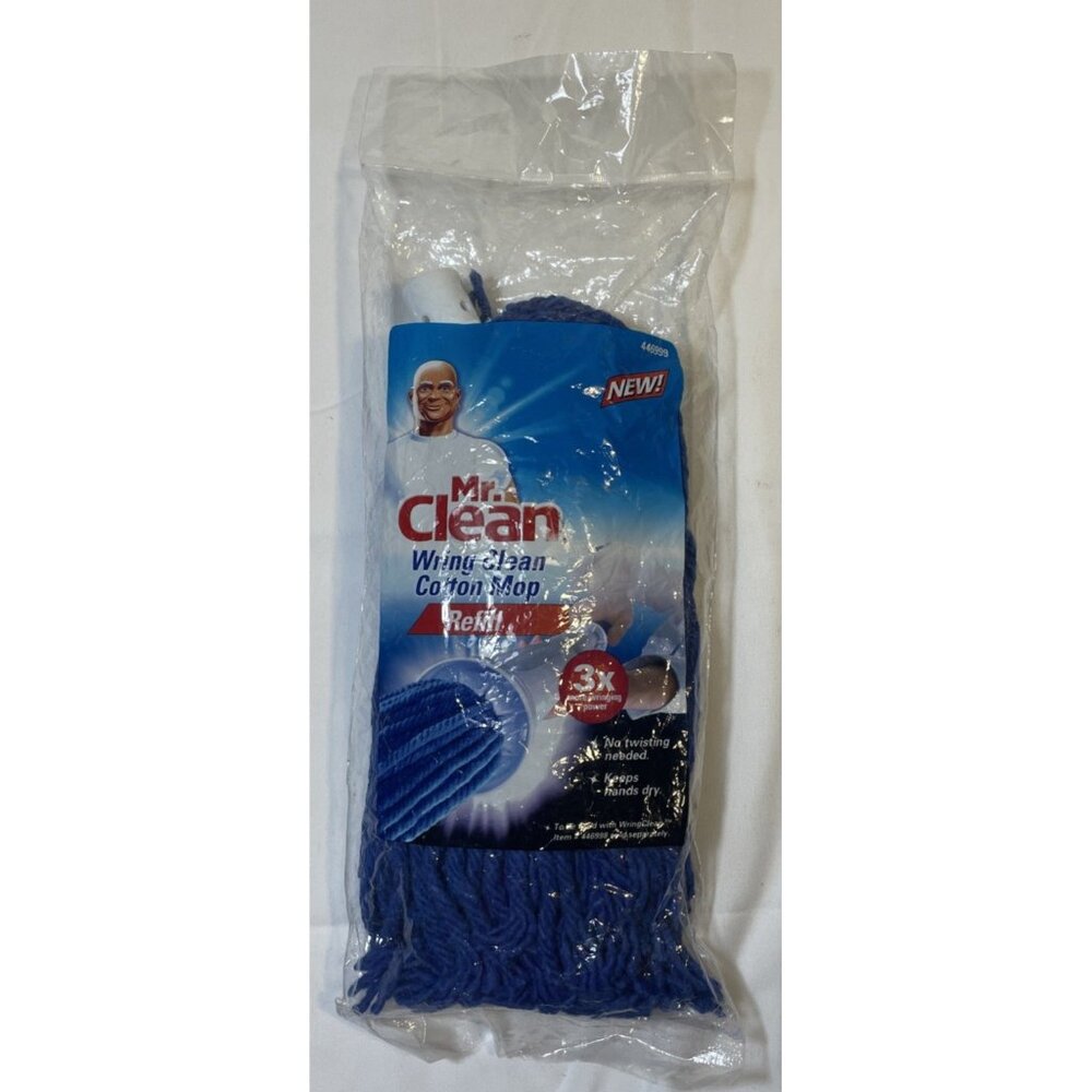 Mr. Clean Wring Clean Cotton Mop Head Blue Refill 446999